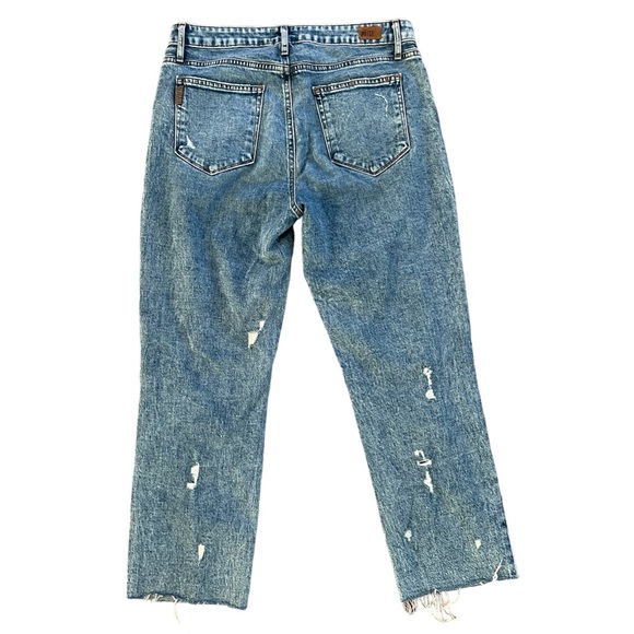 PAIGE Noella Straight Raw Hem Distressed boyfriend Jeans - Picture 8 of 13